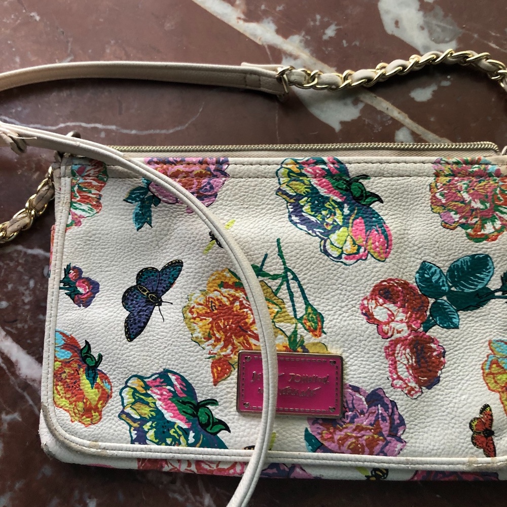 Betsy Johnson purse flower patterned